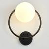 Modern Circle Led Wall Light Glass Ball Wall Lamp Living Room Bathroom Bedroom Bedside Entrance Porch Indoor Lighting Decor Lamp