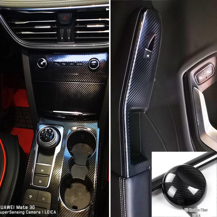 Carbon Fiber Door & Console Sticker for 20 Ford Escape Models