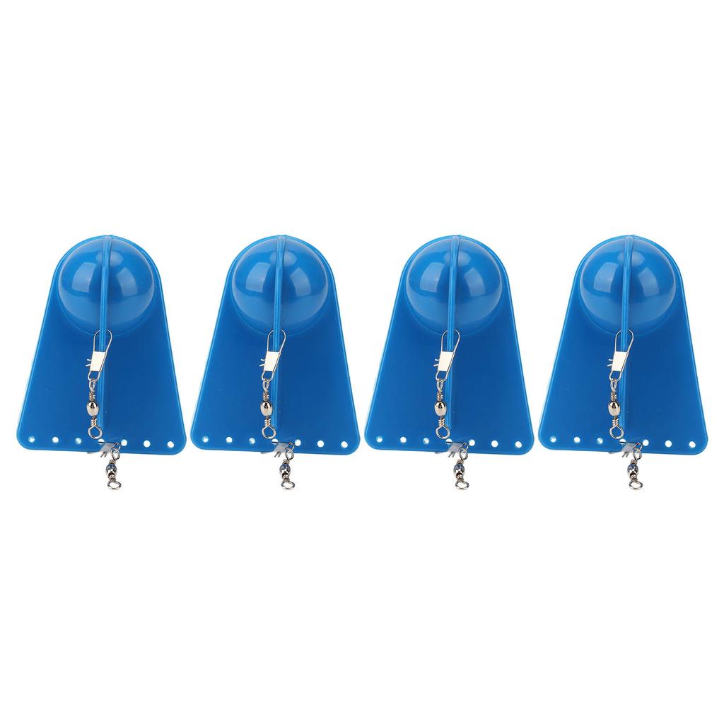 4PCS Fishing Diving Board Blue Plastic Round Belly Fishing Trolling Diving Board Tool for Boat Fishing Deep Sea Fishing