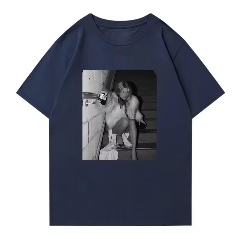 Fashion Kate Moss Vintage Graphic Street Hip Hop Short Sleeve Tshirts Unisex Women 100 Cotton Oversized Summer Tee Shirt Unisex