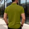 Men’s Short Sleeve Polo Shirt with Chest Pocket Classic Fit Soft Cotton Collared Top for Casual or