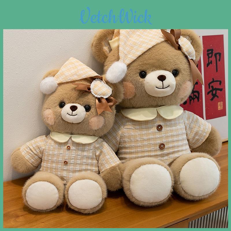 Cute Pajamas And Hats Teddy Bears Plush Toys Doll Children Toy For Kids And Home Decor