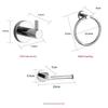 Stainless Steel Tissue Holder with Round Base - Hygienic Towel Ring & Toilet Paper Holder for Bathroom