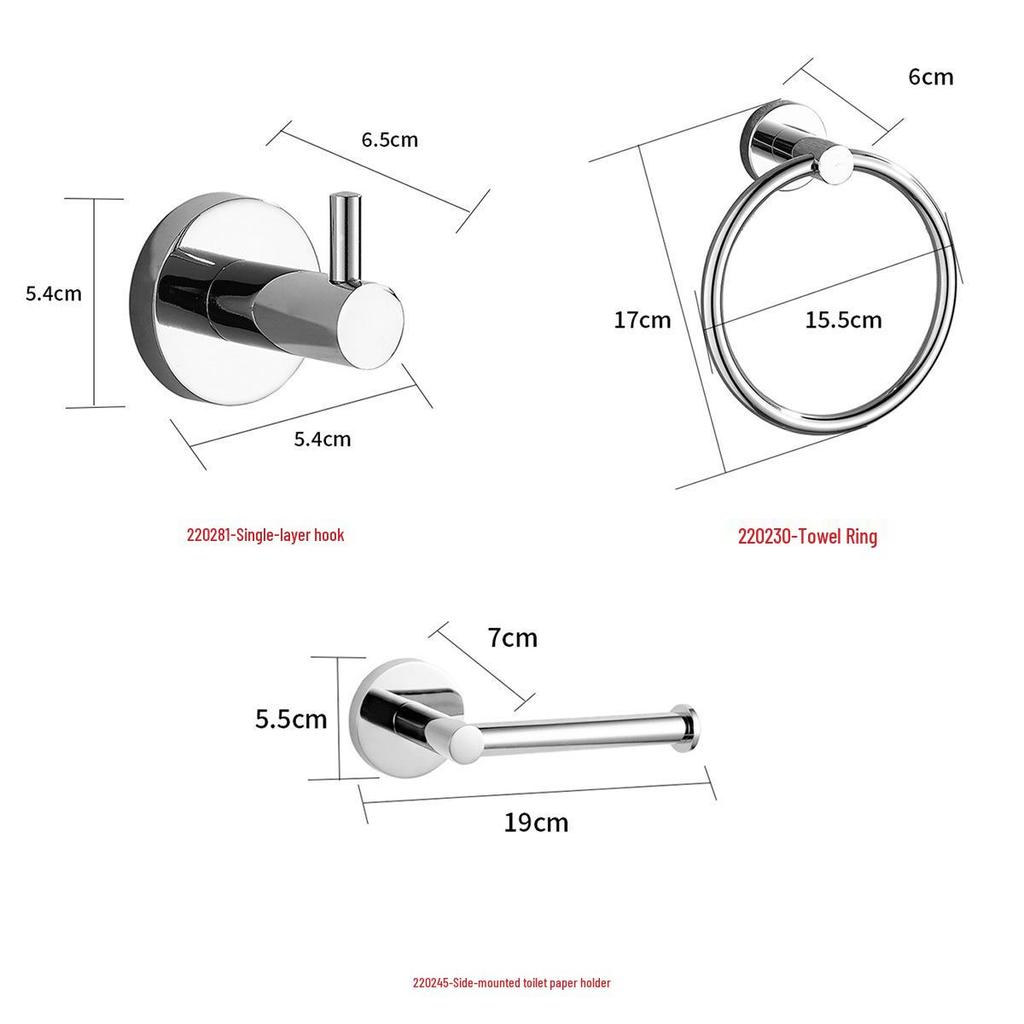 Stainless Steel Tissue Holder with Round Base - Hygienic Towel Ring & Toilet Paper Holder for Bathroom