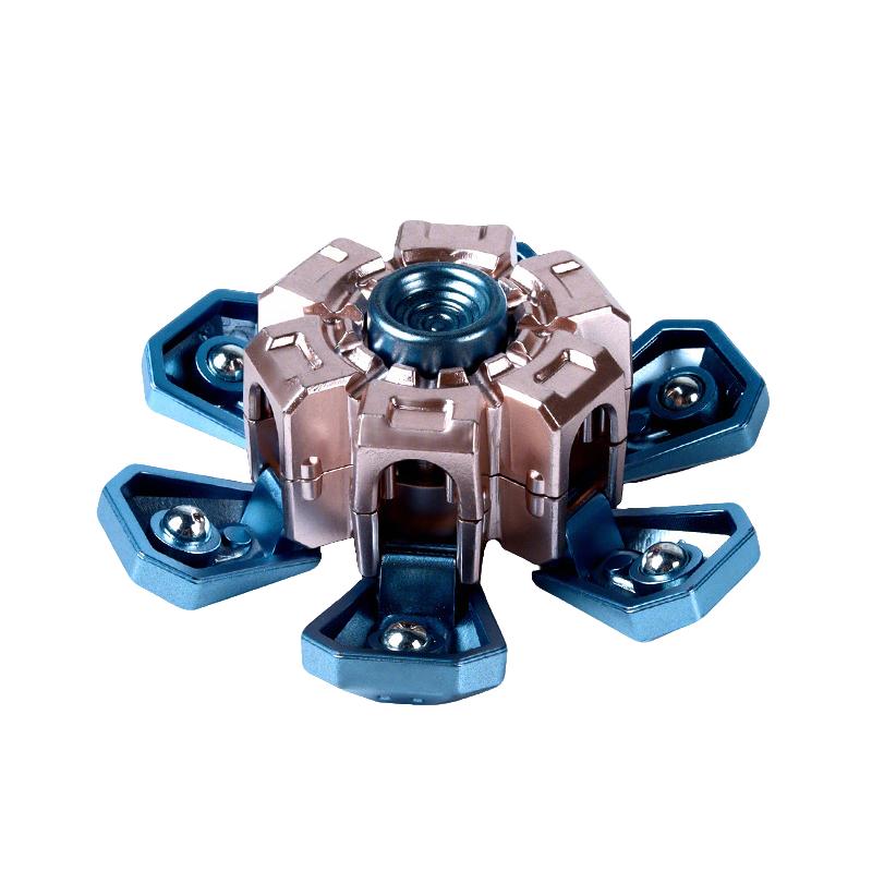 Creative EDC Hexagonal Spinner Toy High Speed Rotating Fingertip Gyroscope Stress Relief Sensory Gadget for Adults Office Relax