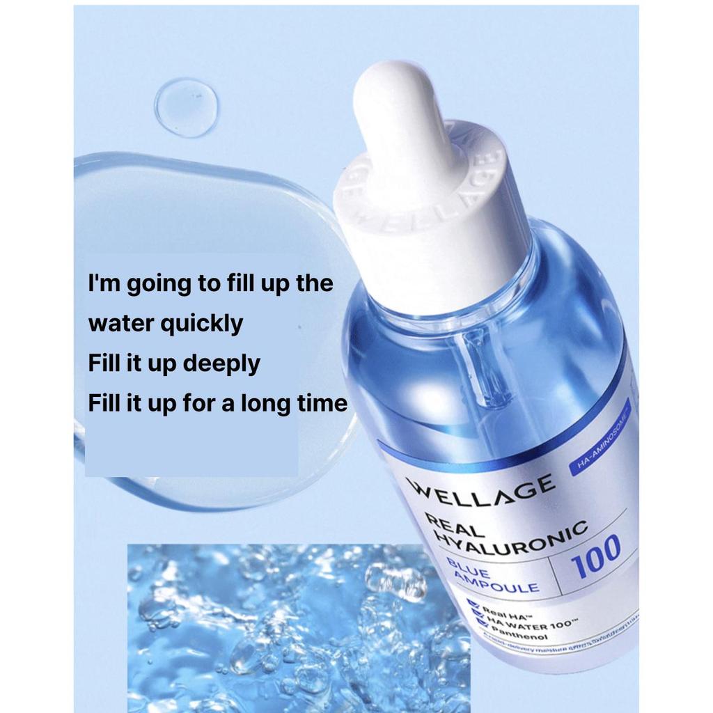 WELLAGE Real Hyaluronic Blue 100 Ampoule 75ml