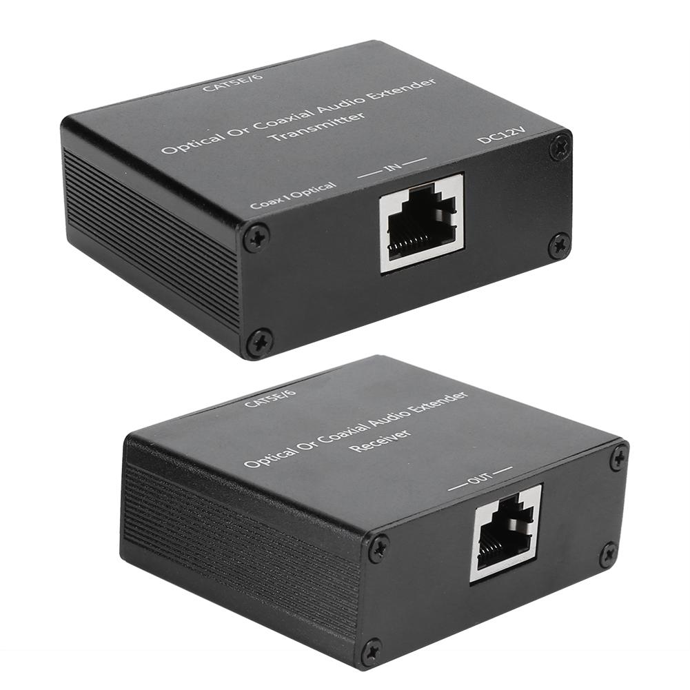 Digitaler o Koaxial- und Glasfaser-Konverter für Cat5e6-Kabel o DecoderEU-Stecker