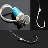 50 Pcs Roll Feeder Fishhook Carp Fly Tackle Peche Fish Worm Jig Lead Head Wire Line Tied Bait