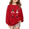 Children's Fashionable Casual Long-sleeved Loose Christmas Print Pullover Sweatshirt
