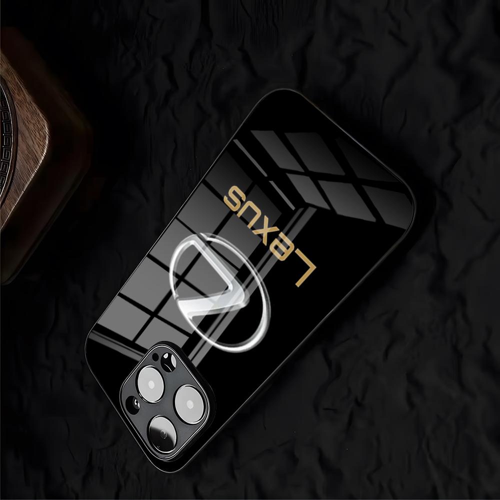 Auto L-LEXUS-S Luxurious Phone Case For IPhone 17 Air Pro Max 16 15 14 Pro Max 13 12 Plus Glass Cover AEJ1