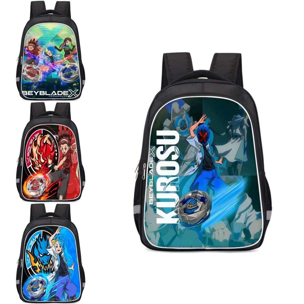 Zaino Beyblade X ad Alta Capacità Leggera Borsa in Tessuto Oxford Per l'Essenziale Scolastico