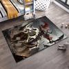 "Skeleton Rhino Warrior with Rider and Red Cloak Fantasy Carpet" Suitable for use as an anti-slip for living room bedroom sofas