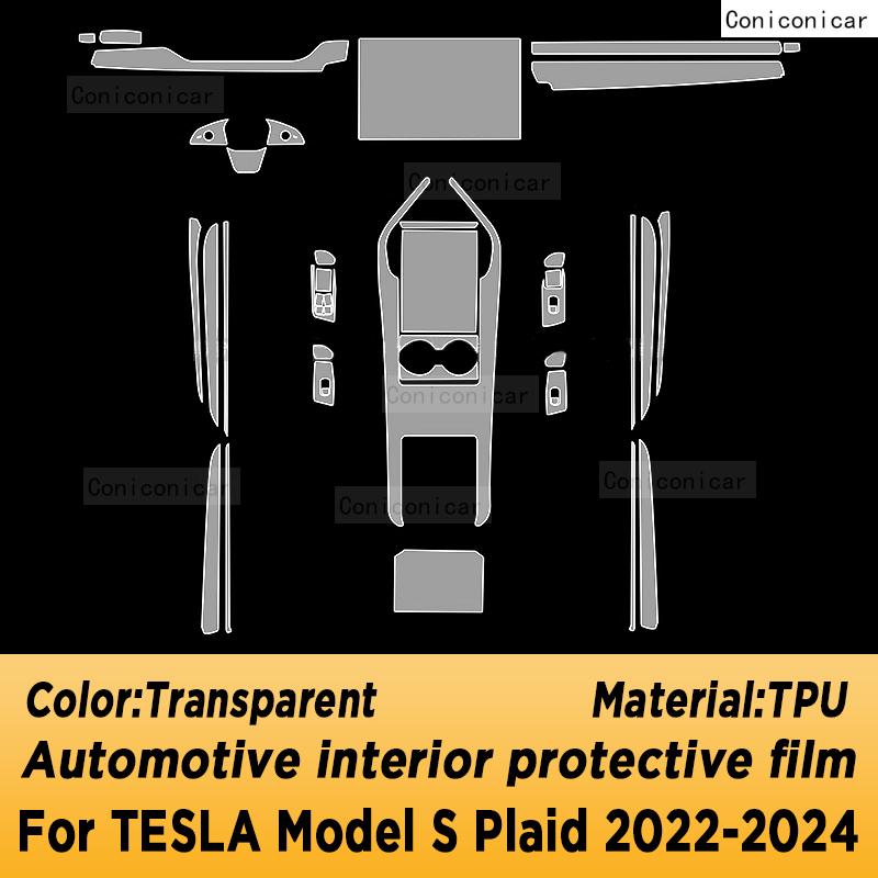 

For TESLA Model S -2024 Panel Dashboard Navigation Automotive Interior Protective Film Anti-Scratch Accessories LHD