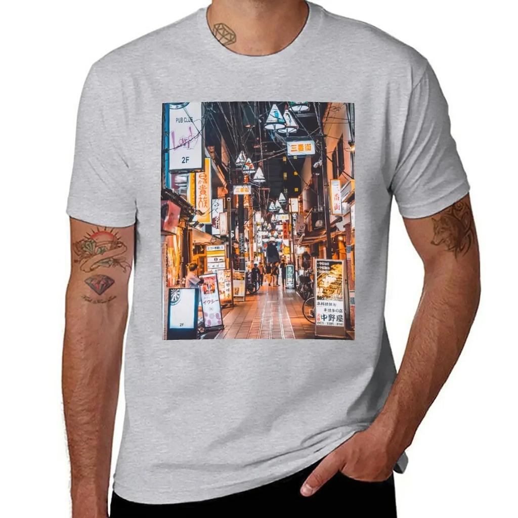 Sea Of Tokyo Lights T-Shirt Quick-drying Cute Tops Cute Clothes Black T Shirts for Men