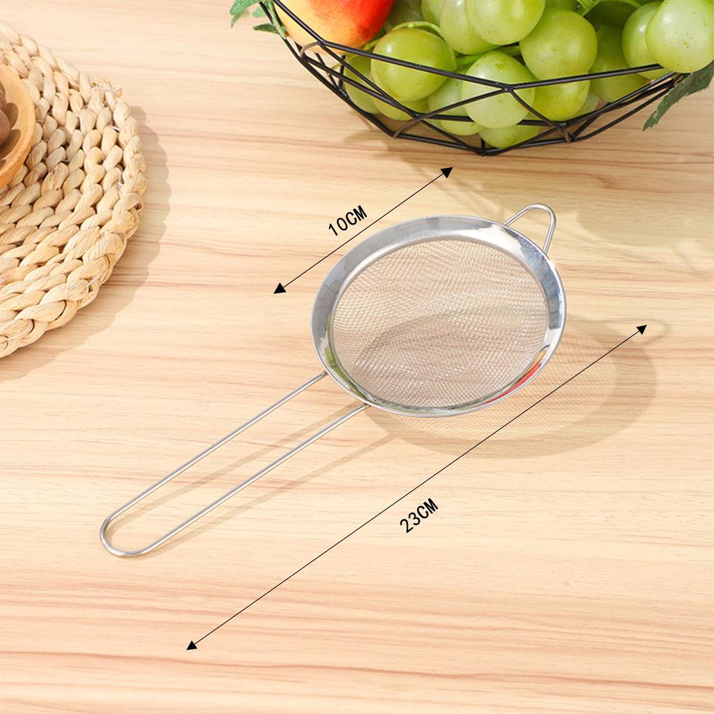 Stainless Steel Slotted Spoon and Sieve for Soy Milk, Juice, Medicine, and Flour