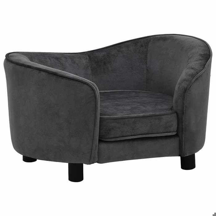Canapé pour animal - vidaXL - Gris foncé - 69x49x40 cm - Peluche - Intérieur
