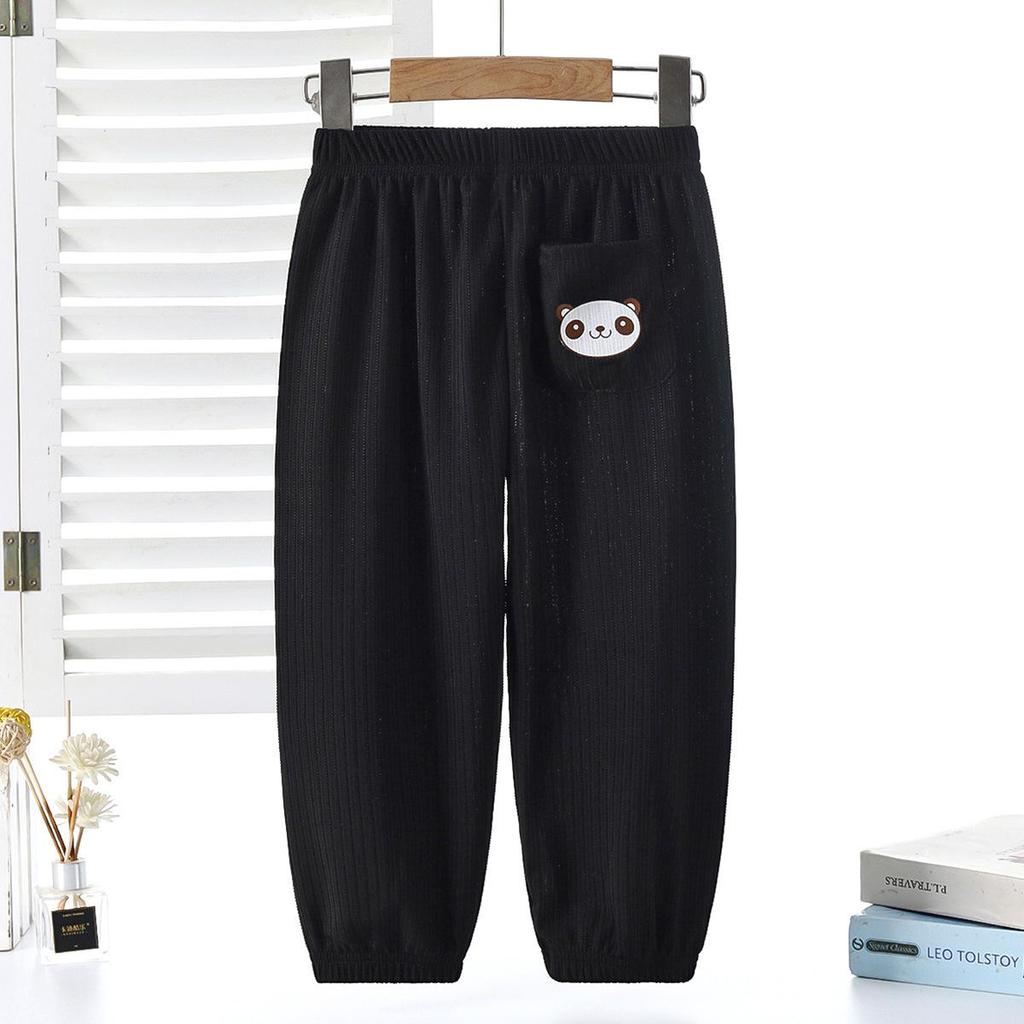 Atmungsaktive Cartoon-Anti-Mückenhose für Kinder im Sommer mit Taschen