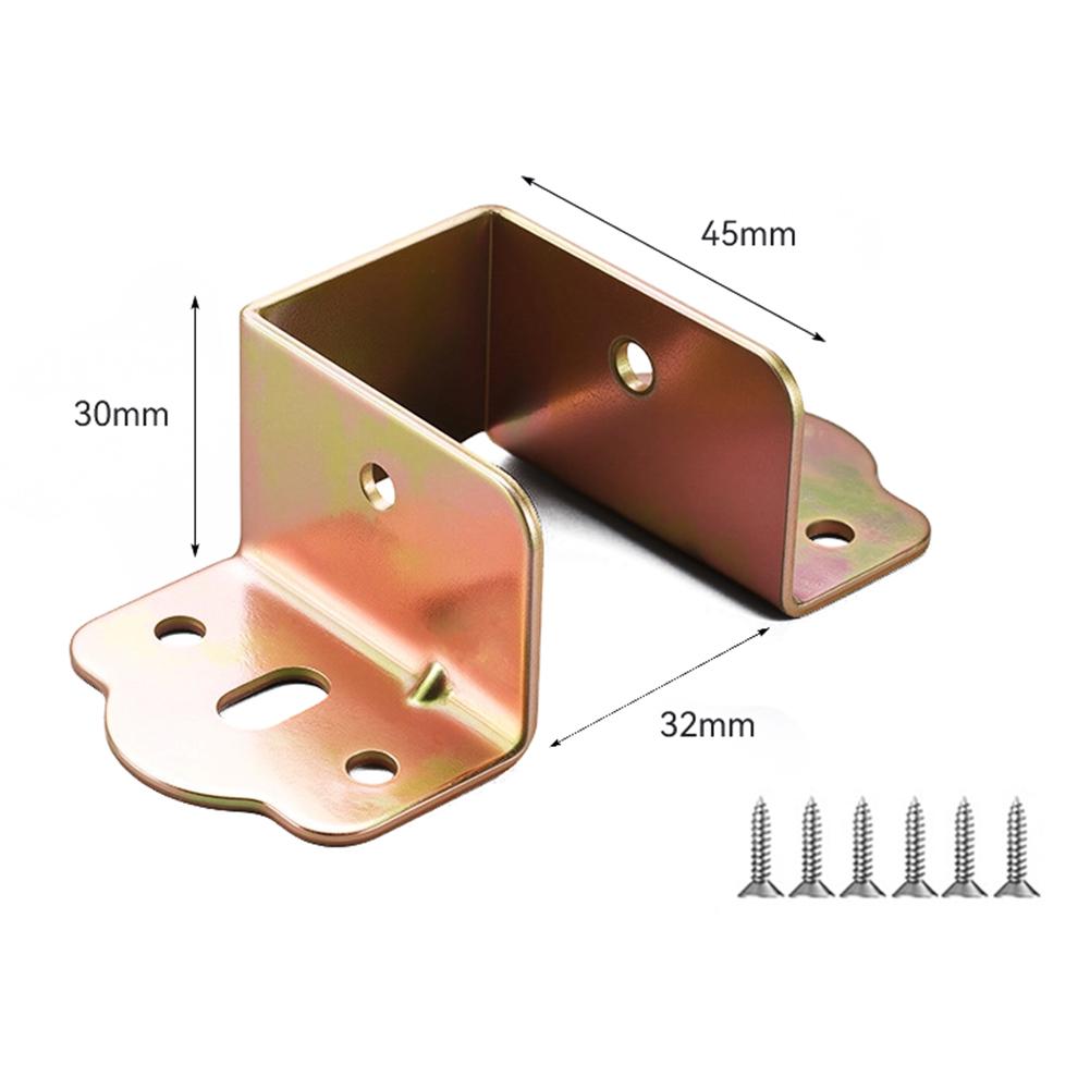 1PC U-Shaped Thickening Bed Rail Brackets Heavy Duty Metal Support Hinges 32/35/40mm Bed Rail Brackets Hardware Accessories