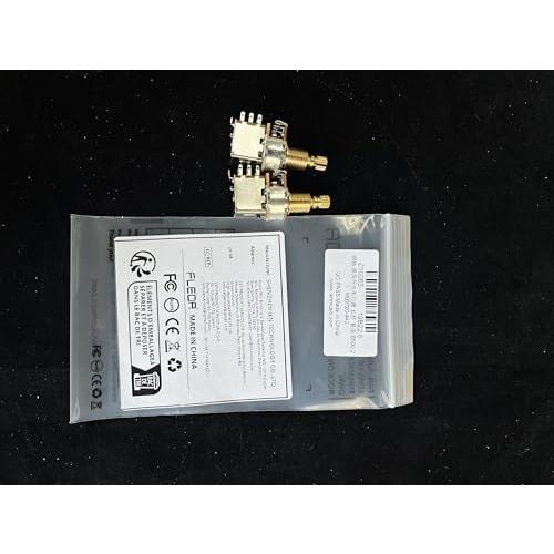 FLEOR 2 Pieces Guitar Bass Push-Push Potentiometer B500K Linear Tapered Copper Long Split Shaft Pot