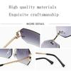 New Frameless Sunglasses, High-end Polygonal Glasses, Fashionable Gradient Color Sunshade Sunglasses, Men's Trend