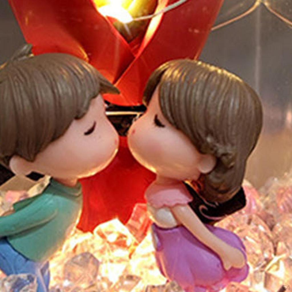 Preserved Artificial Flowers Elegant with Lights Simulated Soap Flower for Valentine's Day