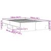 Bed Frame Gray Sonoma 135x190 cm Particleboard