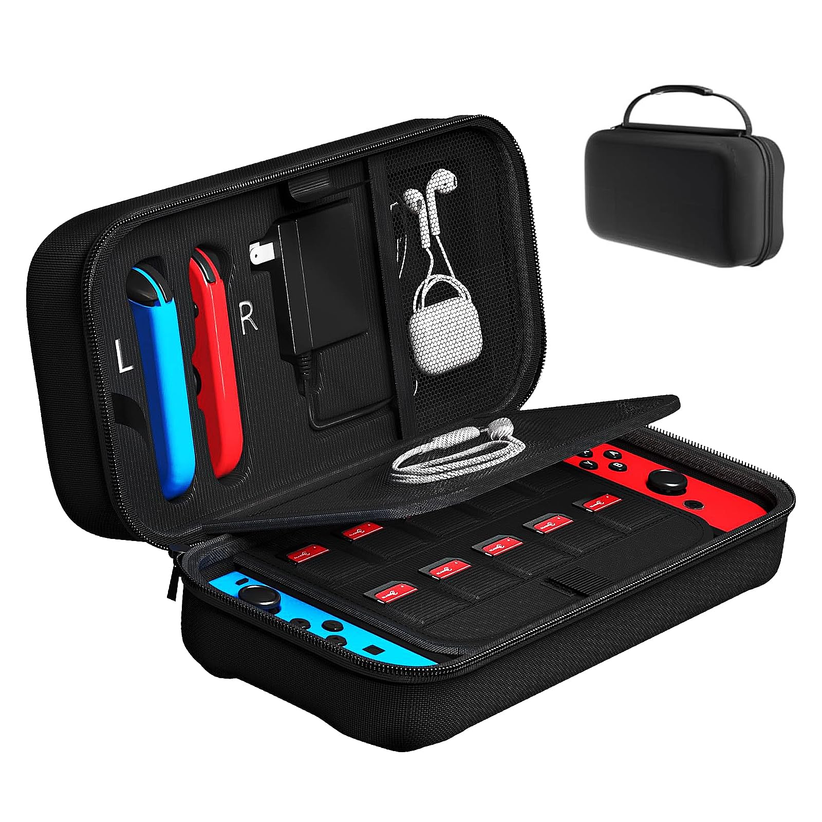 

with OLED Pacify Switch 2 Switch Storage Full Large Easy to Can Store Power 20 Game Switch [Compatible Switch/Switch models] Case, Case, Waterproof, чёрный