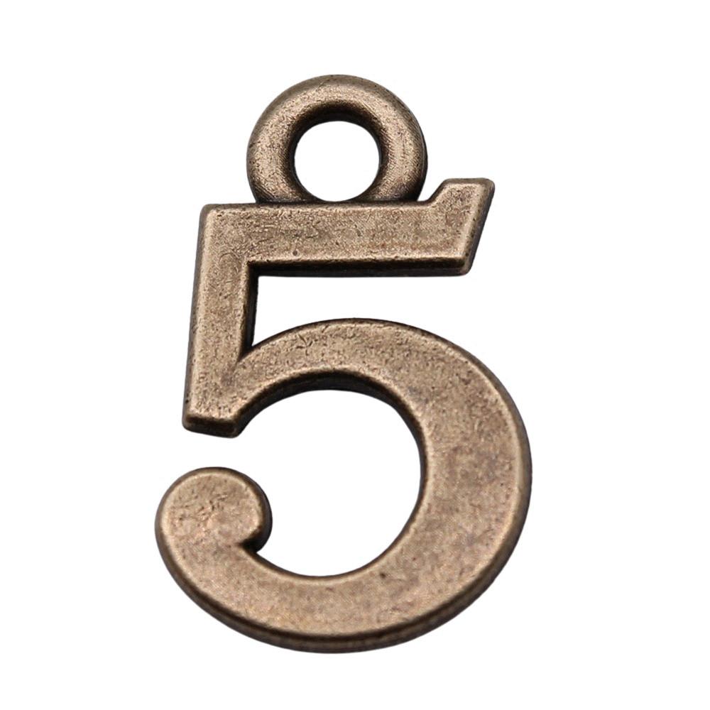 Number Tags Charms Alloy Pendants For Birthday Party Jewelry Making Accessories