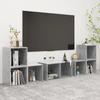VidaXL TV Unit Set 6 Pcs Concrete Grey Chipboard