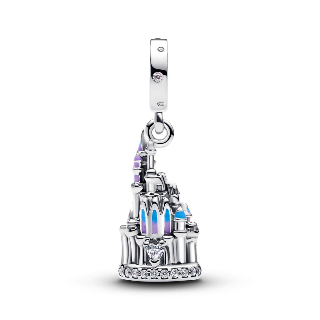 Miniso Disney Flower Fairy Castle Bow Charm Silver 925 Fine Jewelry For Women Original Bracelet Beads New