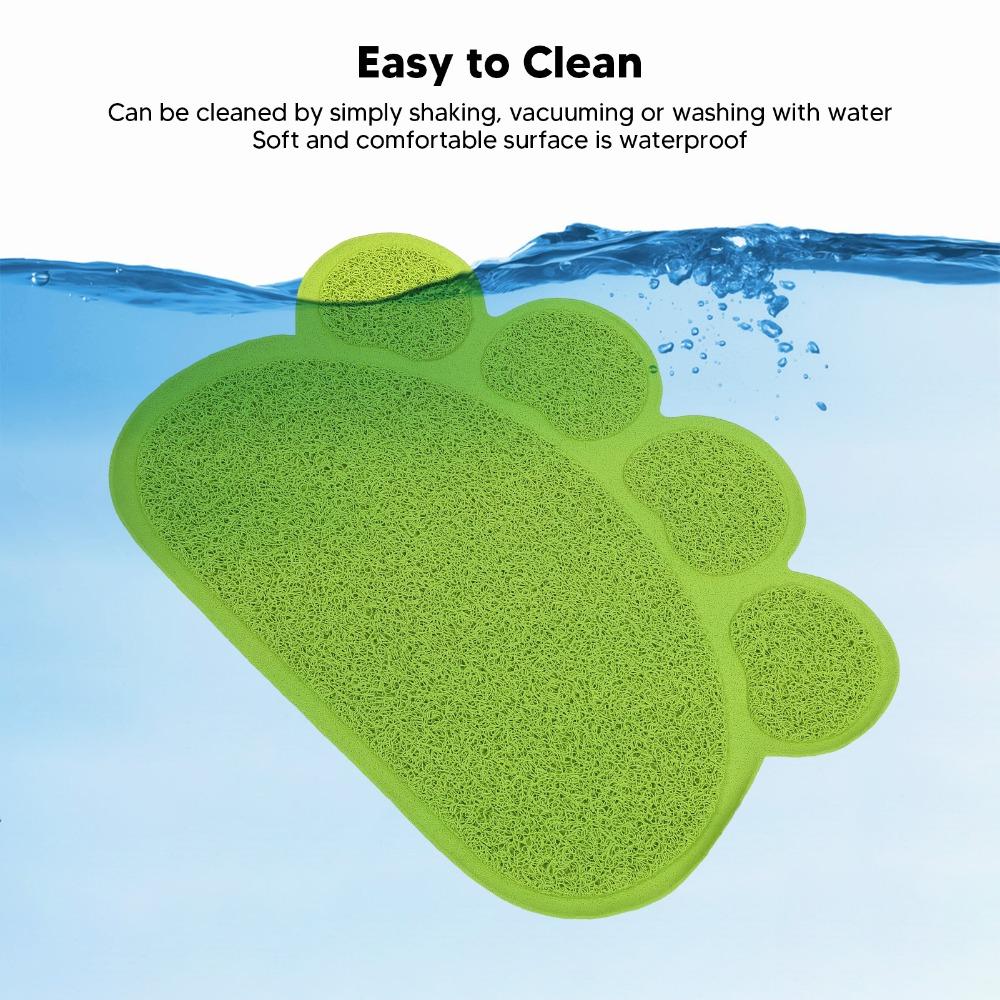 Non-Slip Cat Litter Pad PVC Pet Food Placemat Durable Litter Box Mat  for Cats and Dogs