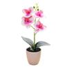 Orchidee w doniczkach Sztuczna orchidea Pomarańczowo-czerwona Różowa Plus Biała Róża Biała Biała Plus Róża Ogród Biuro Restauracja Walentynki