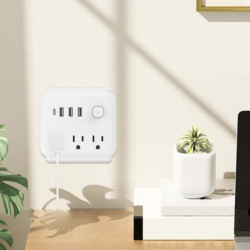 Outlet Adapter Portable Multifunctional U.S. Standard Multi-Plug Outlet Splitter For Bathroom Dorm Home Workplace Hotel Kitchen