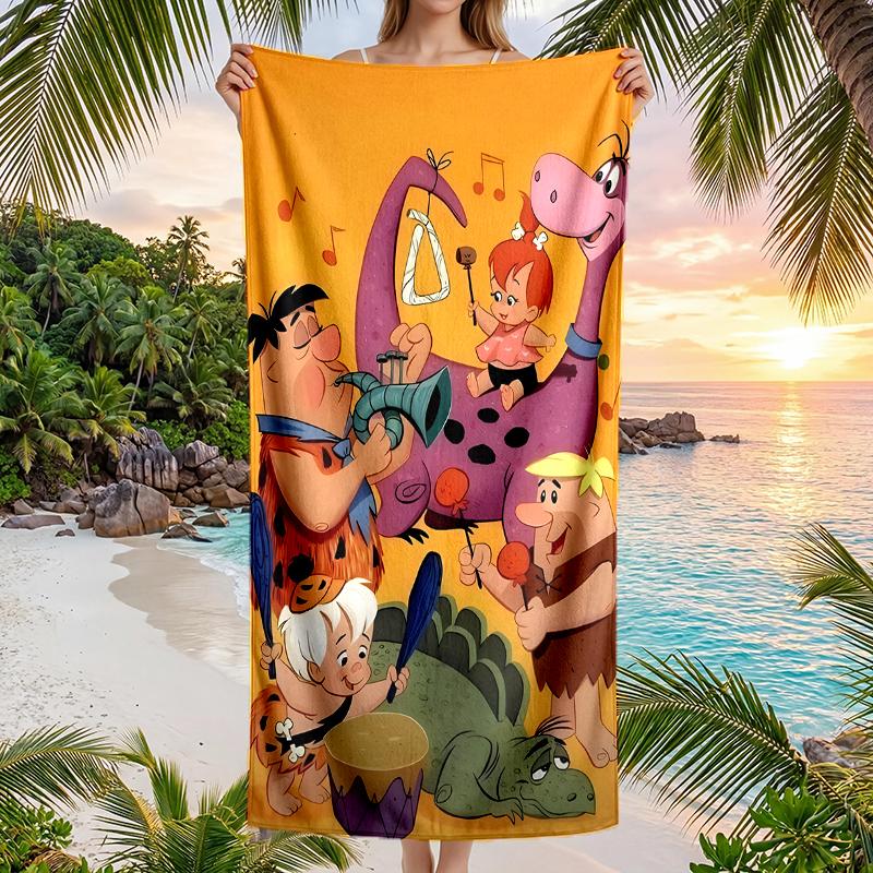 Flintstones Fashion Beach Towel: Ideal for Summer Adventures Soft, absorbent and quick drying suitable for swimming and bathing