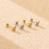 Exquisite S925 Sterling Silver Cartilage Earring with Small Screw Back, Personalized Niche Design