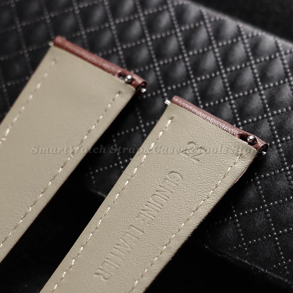 Genuine Leather Wristwatch Band 12mm 14mm 16mm 18mm 20mm 22mm Business Watch Strap Quick Release Watchband with Gold Pin Buckle