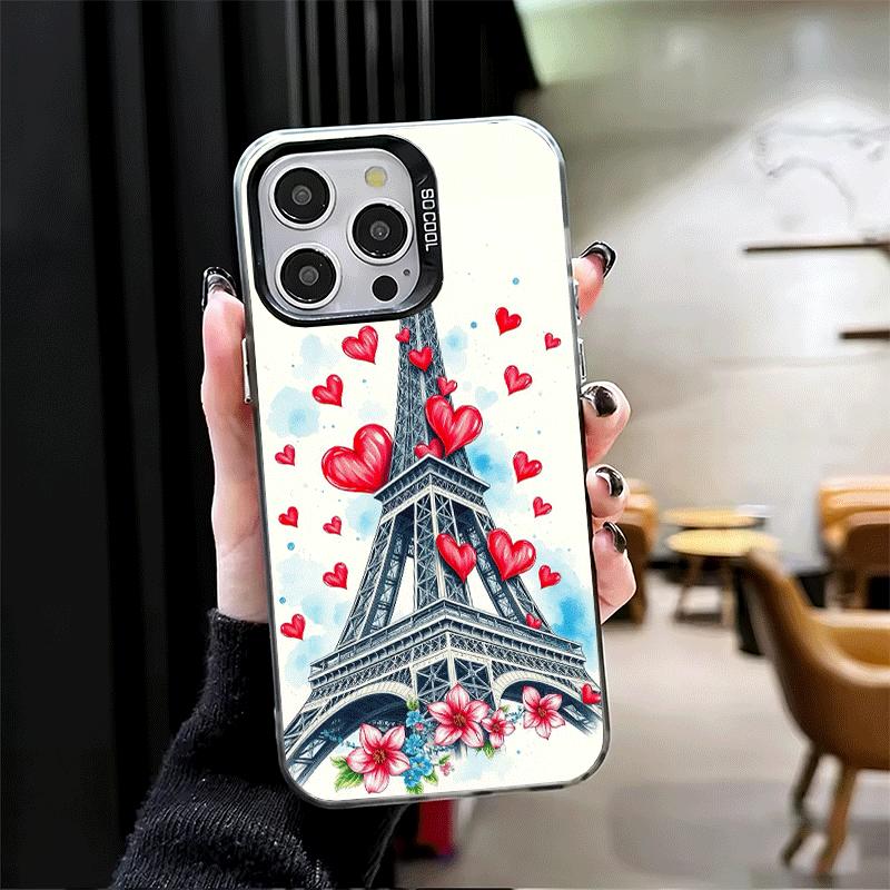 France Eiffel Tower Paris Shockproof Phone Case for iPhone 17 Air 16 16E 15 Pro Max 14 Plus 13 Mini 12 Back Cover Anti Fall Fund