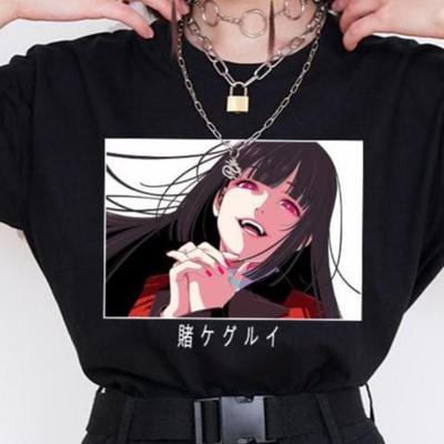 Koszulkę Anime Yumeko Jabami Kakegurui – Koszulka Cosplay, Koszulka Kakegurui