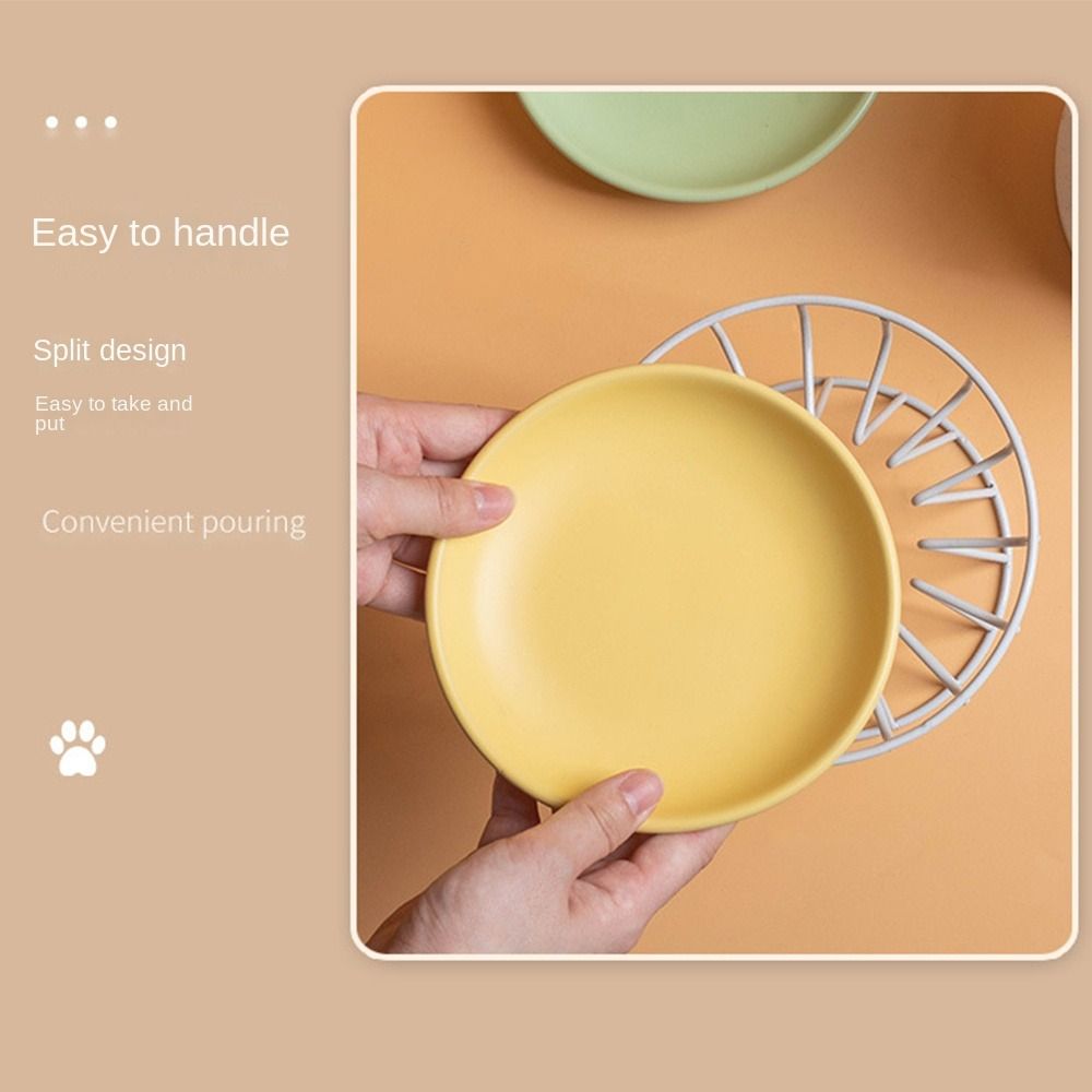 Pet Snack Bowl Pet Bowl Ceramic Raised Dog Water Feede Washable Pet Feeding Dish  Dog Cat