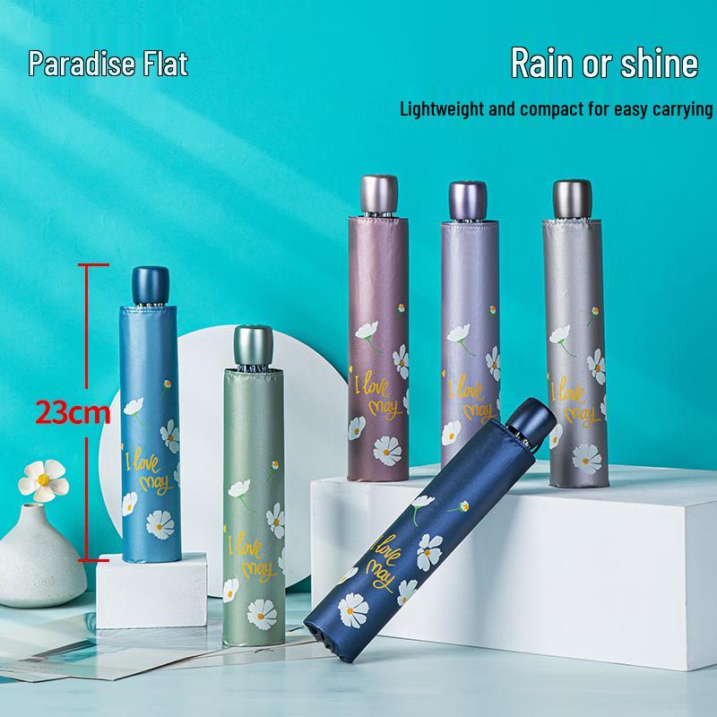 Paradise Umbrella 307E Snow Moon Wind Flowers Dual-Use Folding Umbrella