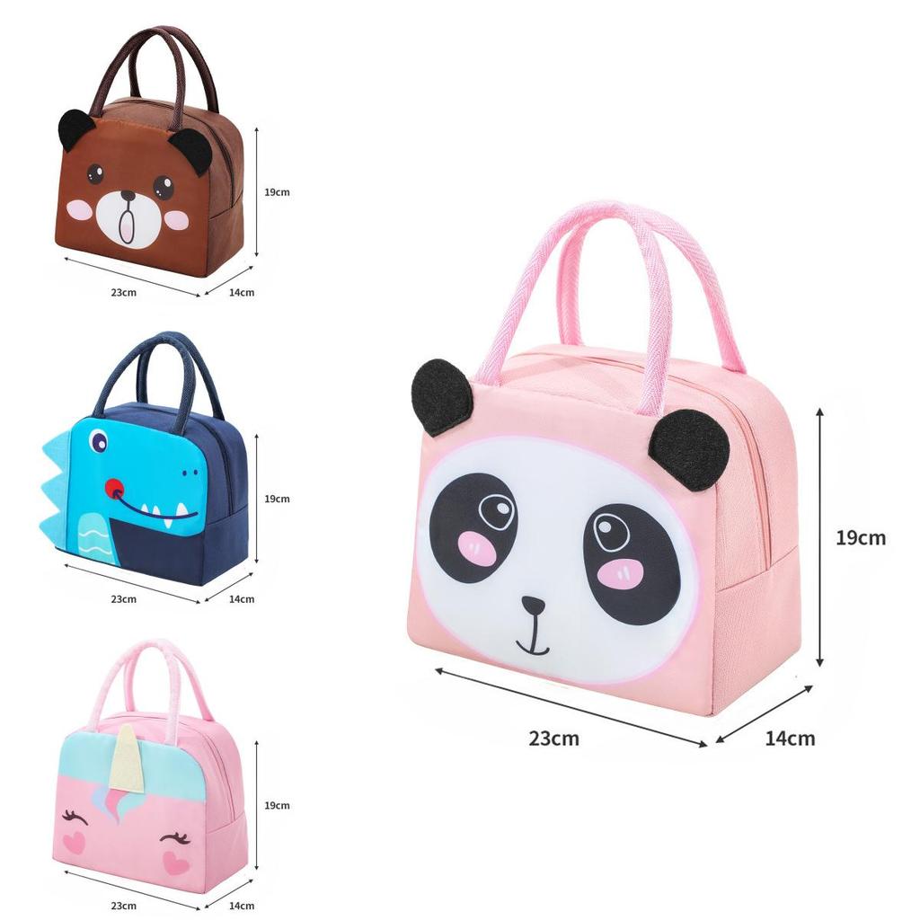 3d Cartoon Lunch Bag Insulated Food Carrier For Students Outdoor Use