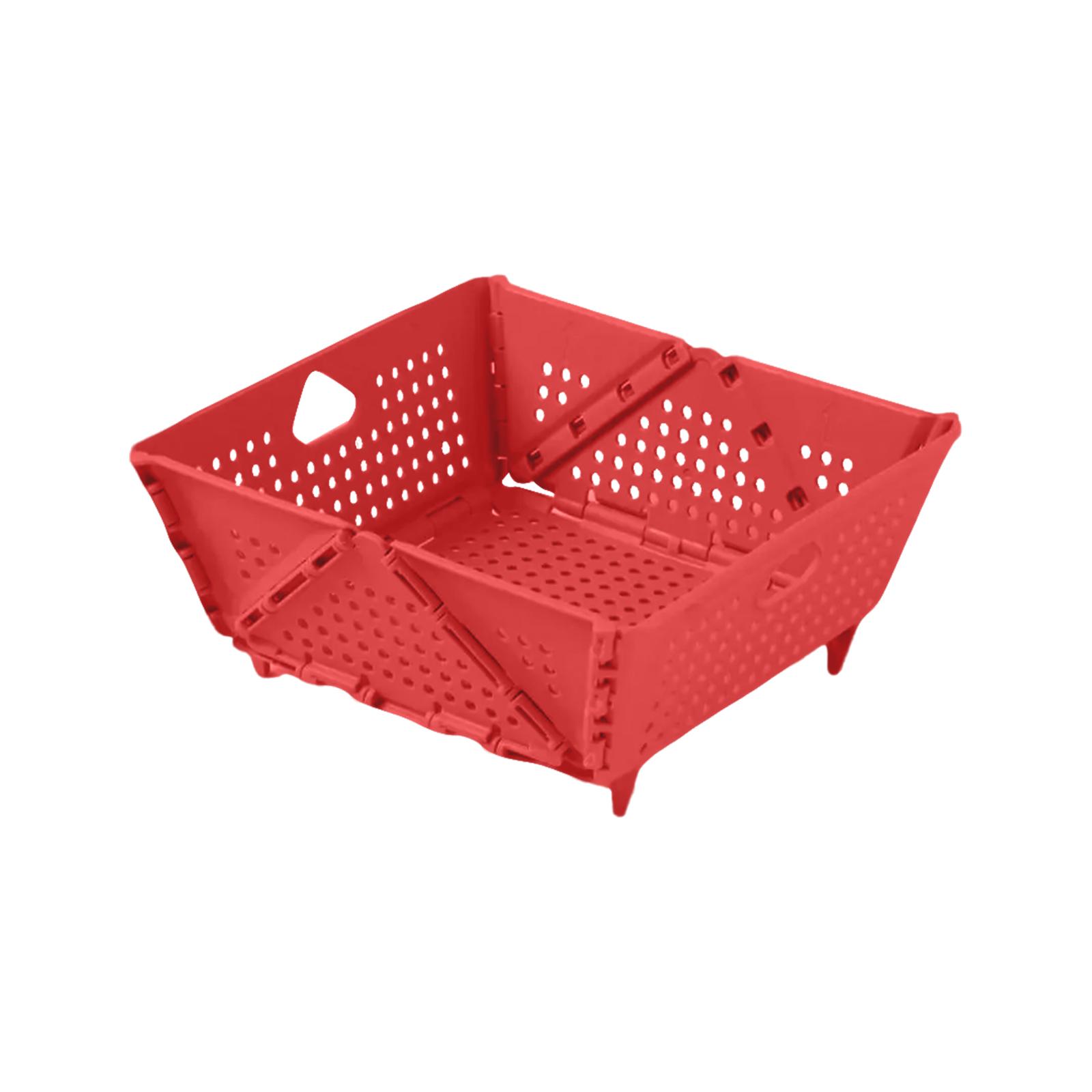 

, Basket, Multifunctional Foldable Fruit Basket, Home Kitchen Washing Basket One Size красный