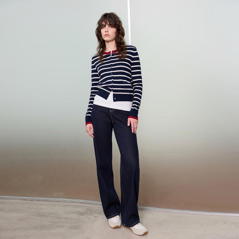 

Sancai 2025 Autumn Retro Washed High-Waist Straight-Leg Jeans L 165/72A