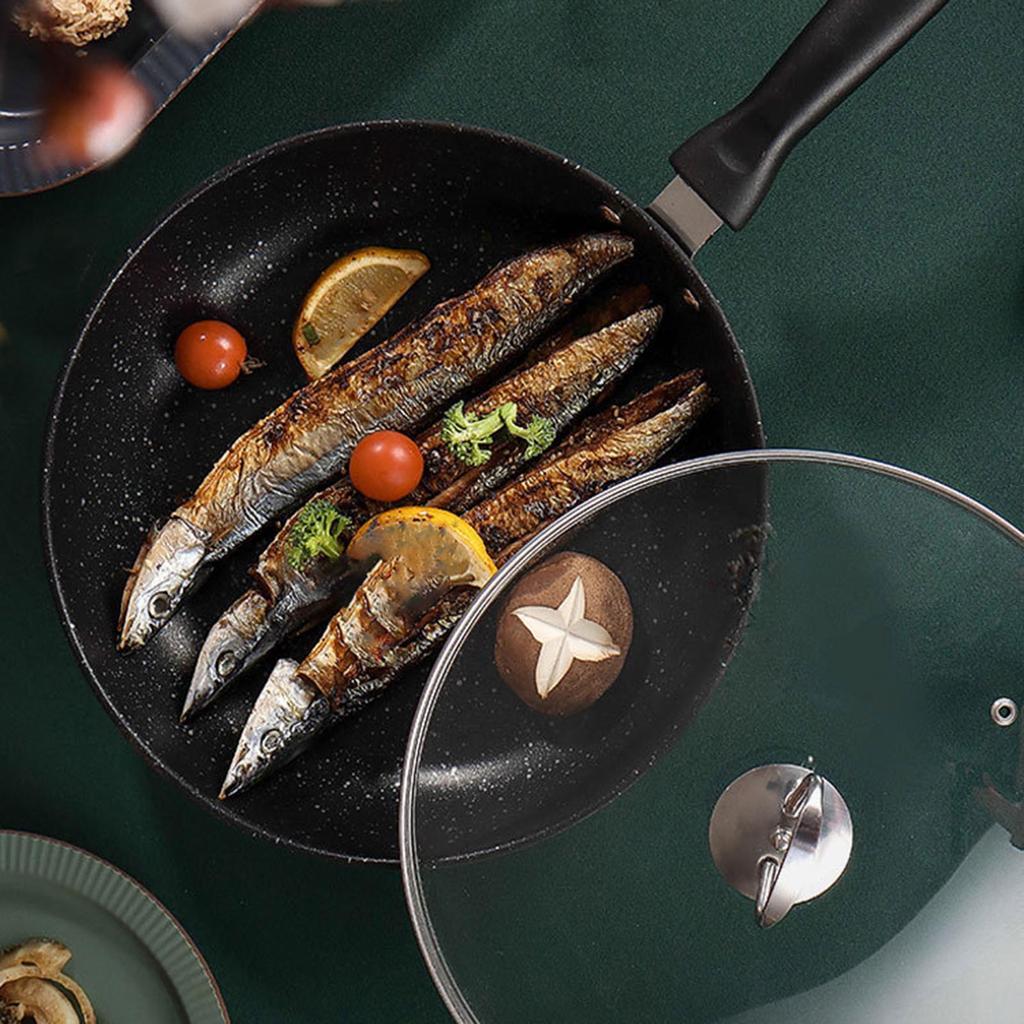 Flat Bottom Pan Nonstick Frying Pan Cooking Pot Skillets Omelette Pan Steak Cooking Gas Stove Skillets Cookware Durable