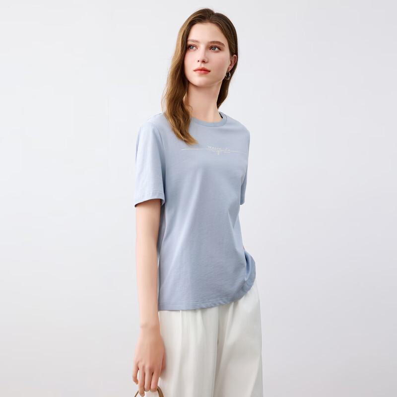 Elva' Island Women's Solid Short Sleeve Round Neck T-Shirt