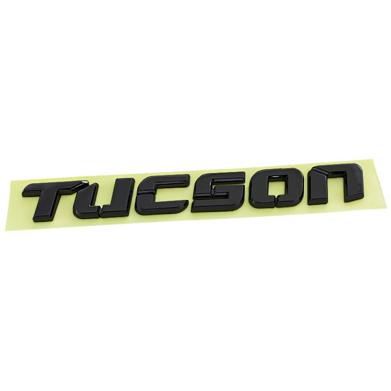 Rlapg3 Metal Chrome Black Logo Tucson Emblem Letters Nameplate Decal Car Trunk Badge for Hyundai Tucson Sticker Accessories