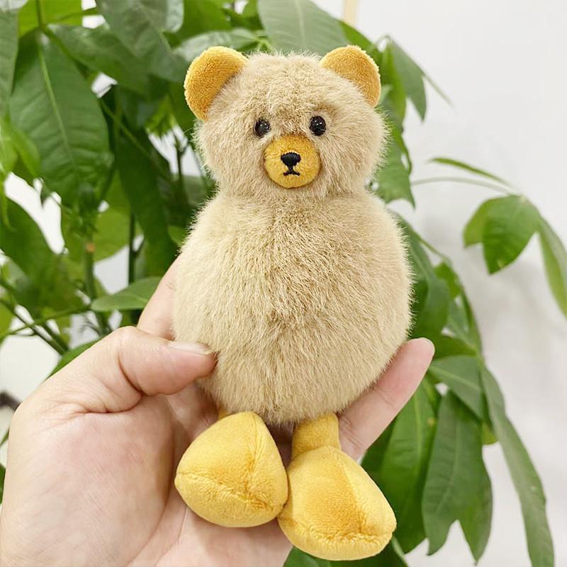 Whimsical Bear Plush Bag Charm Keychain Adorable 18cm Doll For Girls Gifts