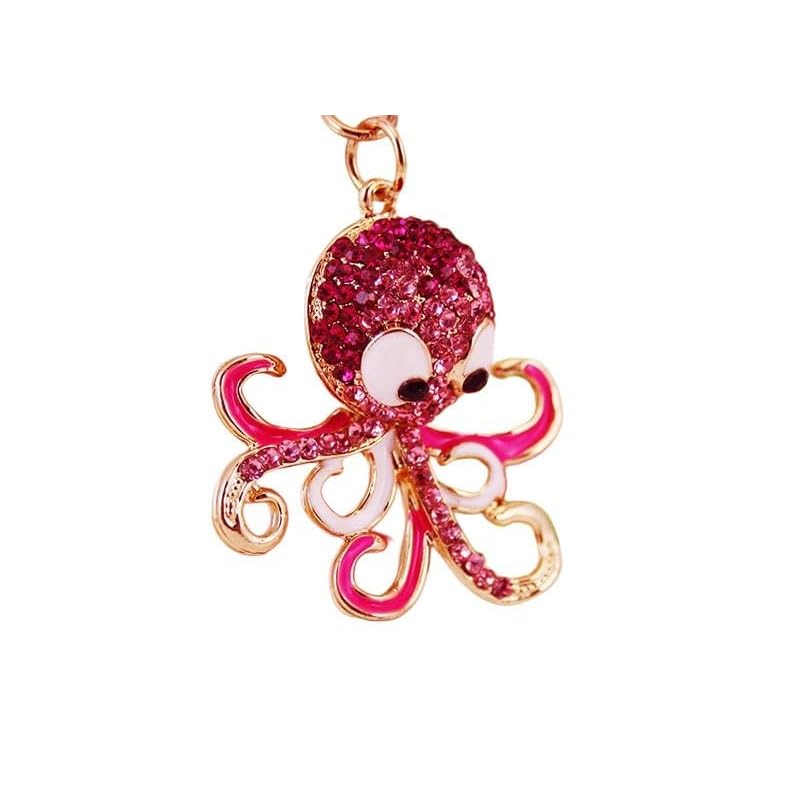 

octopus key ring key ring rhinestone with charm gift