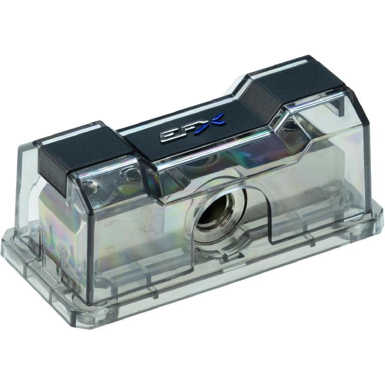 Scosche EFX Delta DGB04 Compact 12V Ground Block - Car Audio 4-Way Distribution Block 1 0/4 Gauge in 4 4/8 Gauge Out - 12 Volt Power Amp Distribution