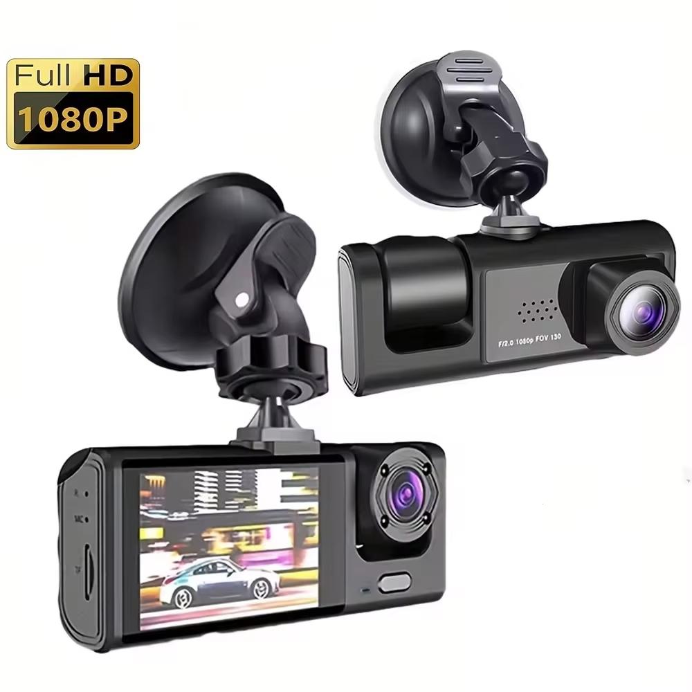 3-Kanal-Mini-Auto-DVR Drei-Wege-Dashcam Innenfahrzeugkamera DVRs Recorder FHD 1080P Video Dashcam Camcorder Black Box Registrator